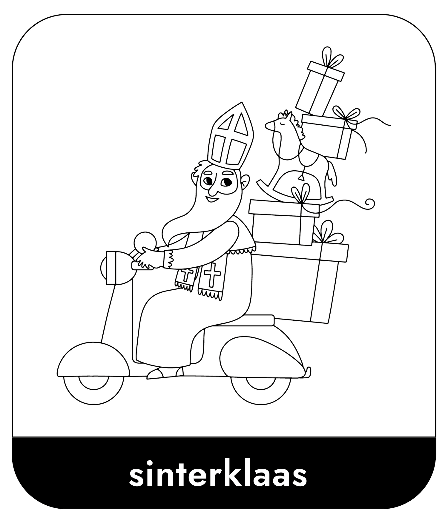 Sinterklaas raamtekening