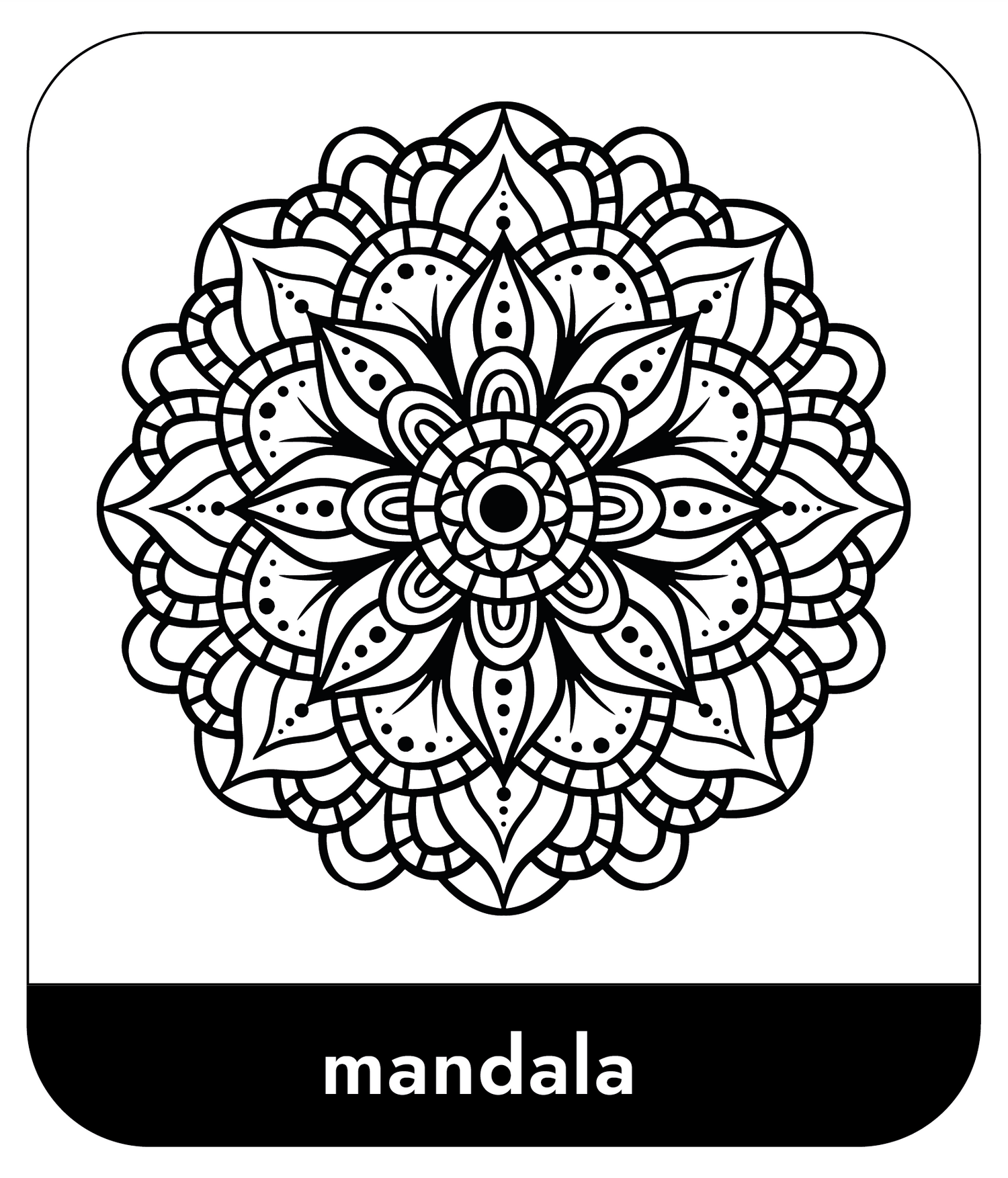 Mandala raamtekening