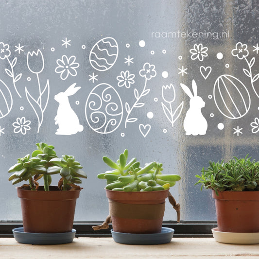 Paasrand raamtekening