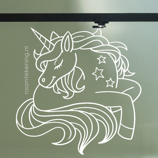 Eenhoorn droom raamtekening