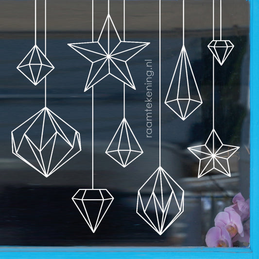 Papieren decoratie raamtekening