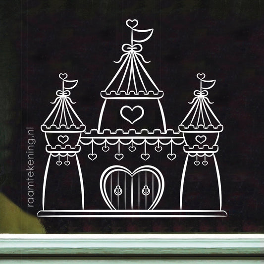 Hartjes kasteel raamtekening