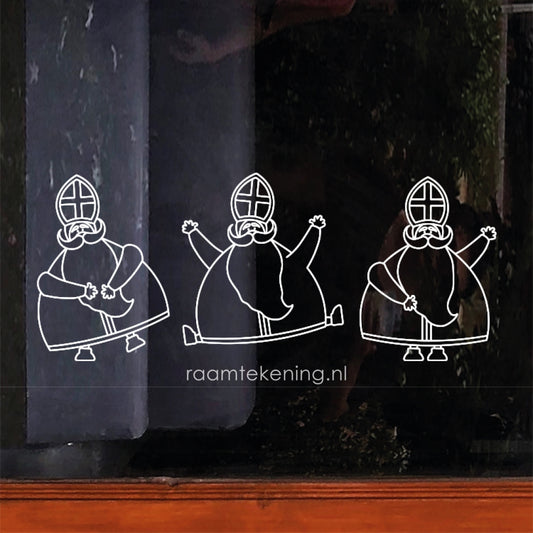 Sintjes rij raamtekening