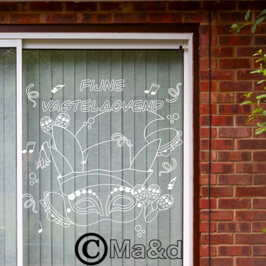 Raamtekening Vastelaovend