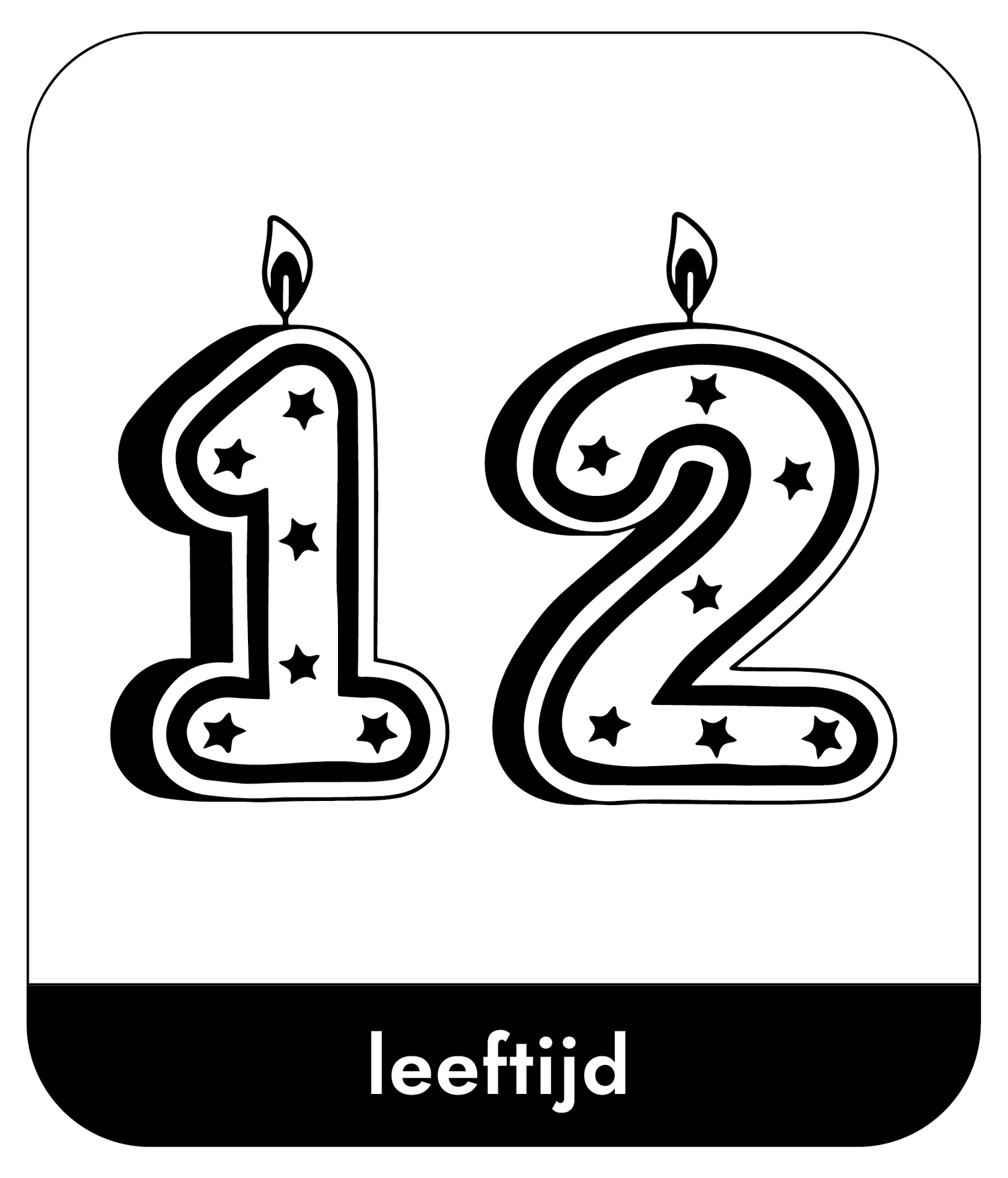 Verjaardag raamtekening