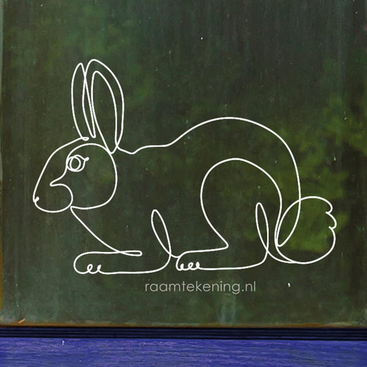 Konijn lijn raamtekening