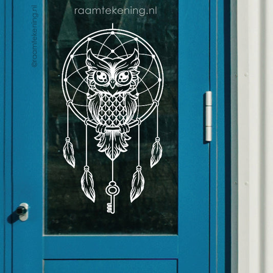Uil droomvanger raamtekening