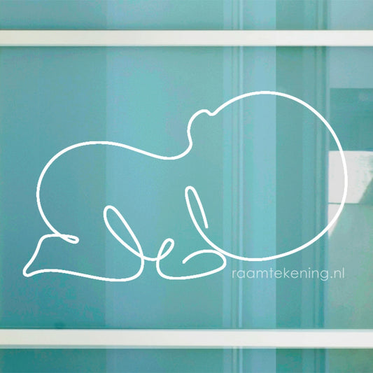 Baby lijn raamtekening