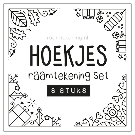 Hoekjes raamtekening set