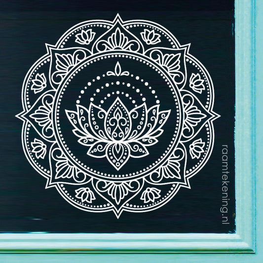 Lotus mandala raamtekening