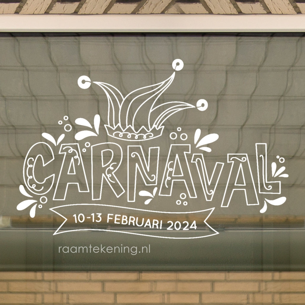Carnaval datum raamtekening