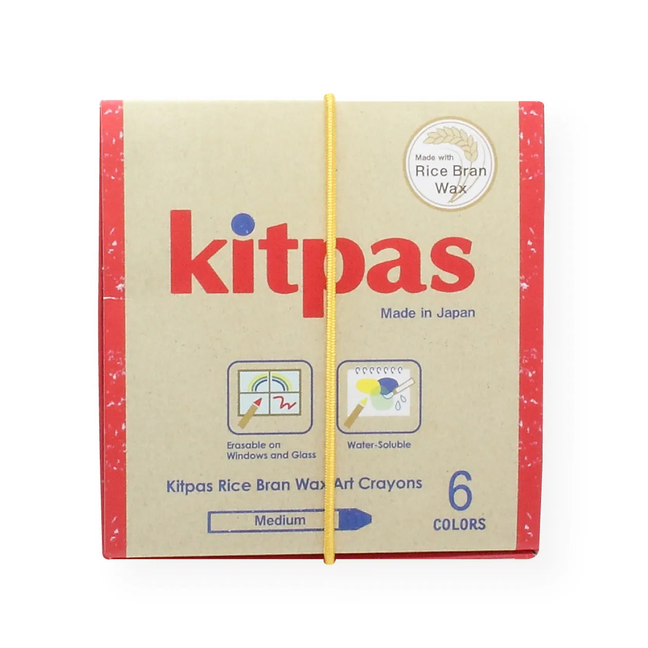 Kitpas medium rijstwax krijt 6 stuks