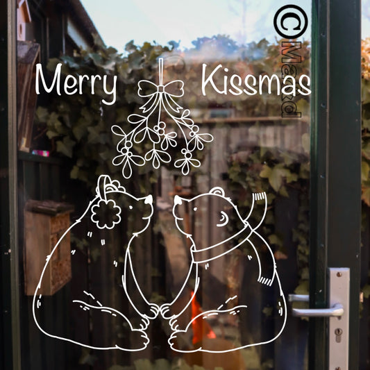 Merry Kissmas raamtekening