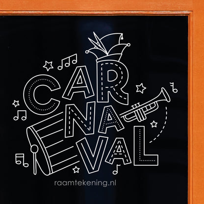 Carnaval muziek raamtekening
