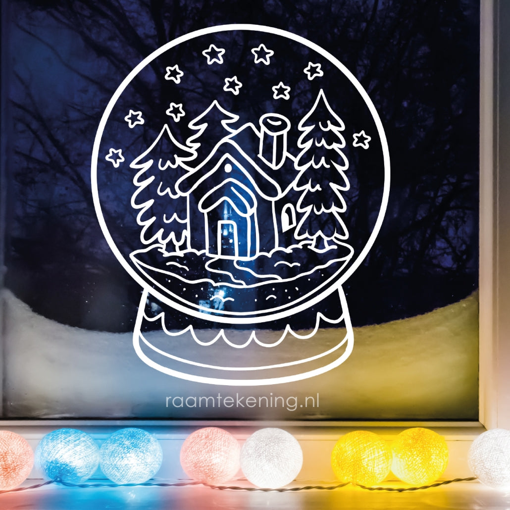 Jens Living - kerst sneeuwbol grachtenpand - goud - K'OOK Jens Living - kerst sneeuwbol grachtenpand - goud - K'OOK