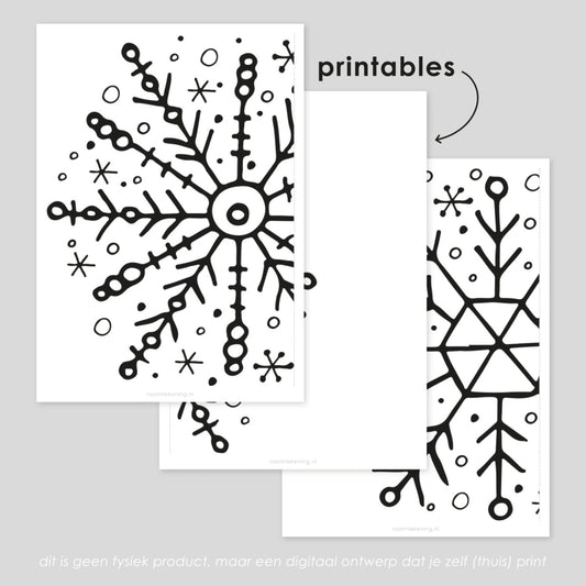 Sierlijke sneeuwvlokken raamtekening