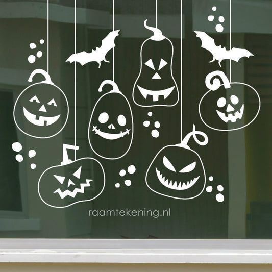 Pompoen-hanger halloween hanger raamtekening